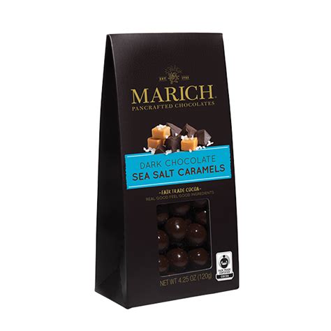 Dark Chocolate Sea Salt Caramels, 4.25 oz. | MARICH® Confectionery