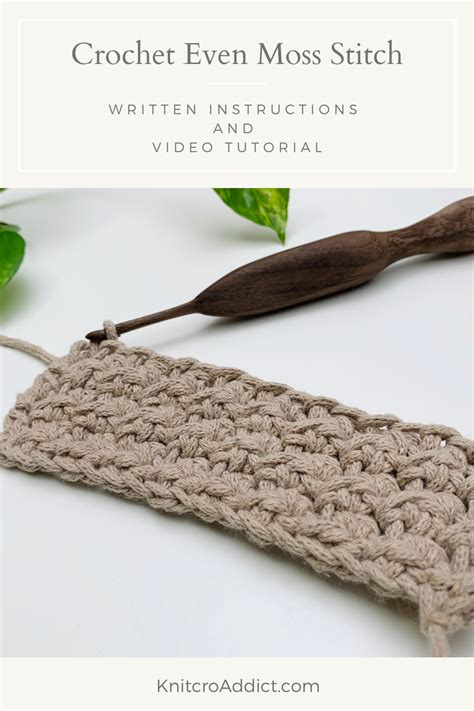 Even Moss Stitch Crochet Stitch Tutorial Knitcroaddict