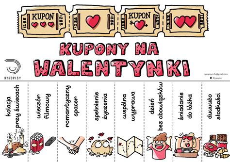 Kupony Na Walentynki Rysopisy