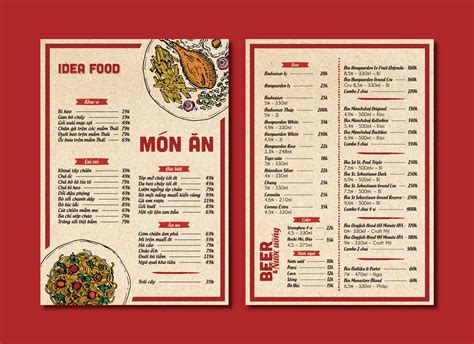 Những Mẫu Tham Khảo Menu Quán Nhậu đẹp Nhất