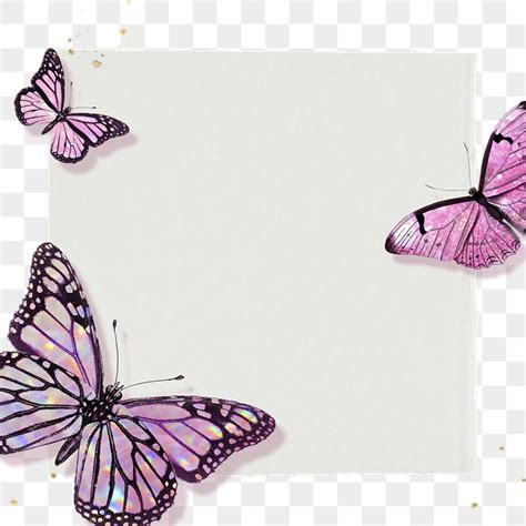 Pink Holographic And Glittery Butterfly Premium Png Rawpixel