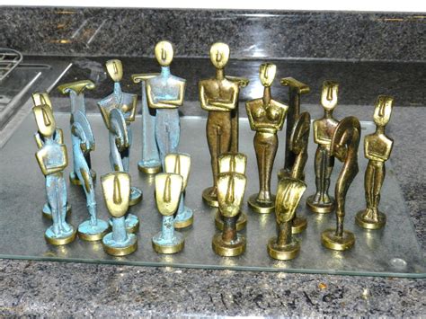 Brass Verdigris Chess Set Collectors Weekly