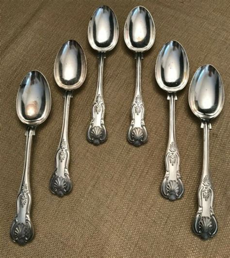 Vintage Set Of Silver Plated Kings Pattern Teaspoons Epns A