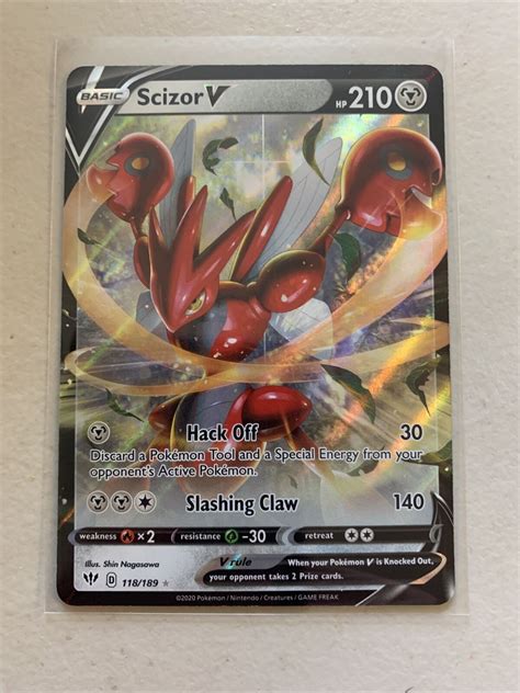 Scizor V 118 189 Ultra Rare Darkness Ablaze Pokemon NM EBay