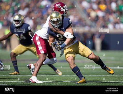 South Bend Indiana Usa Nd Sep Notre Dame Linebacker Drue