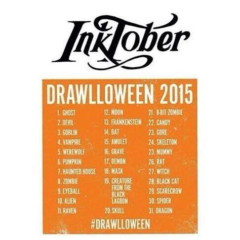 Inktober Listas Oficiales Wiki Inktober Espa Ol Amino