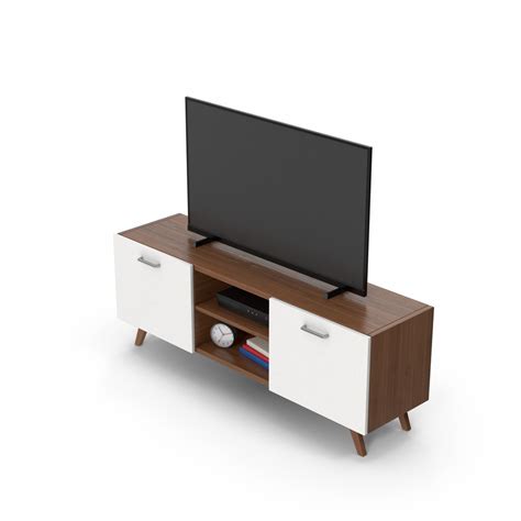 3D Dark Wood TV Stand Set - TurboSquid 2056277