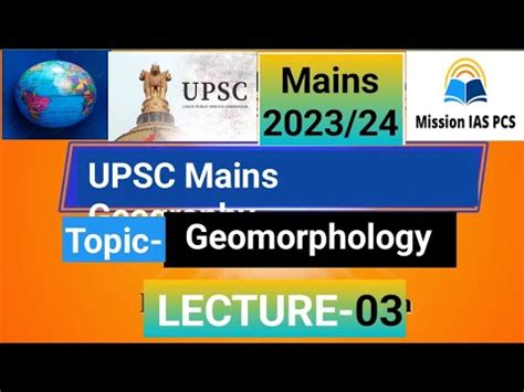 Upsc Geography Geomorphology Part Youtube