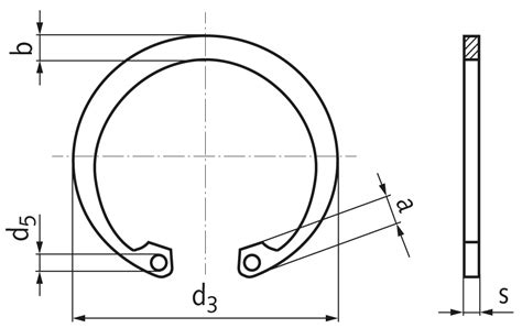 Retaining Ring DIN 472 35mm Spr Steel PN 61763500 Maedler North America