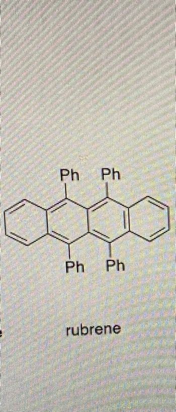 Answered What Color Is This Chemical Rubrene Structure Attached