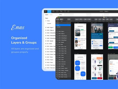 Emax English Learn UI KIT | Ui kit, New words, Learning