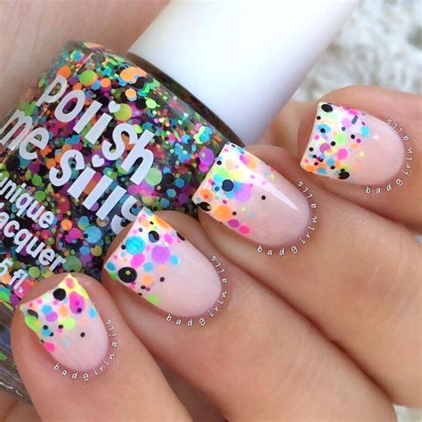 Trouble Maker Confetti Rainbowglitter Colorful Pop Nail Etsy