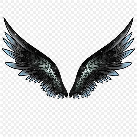 Blue Wing Hd Transparent Night Blue Black Gradient Wings Dark Night