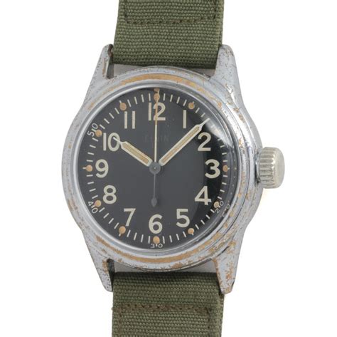 Elgin Steel And Base Metal Us Military Wristwatch Circa 1940s At 1stdibs