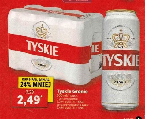 Promocja Tyskie Gronie 500ml W Lidl