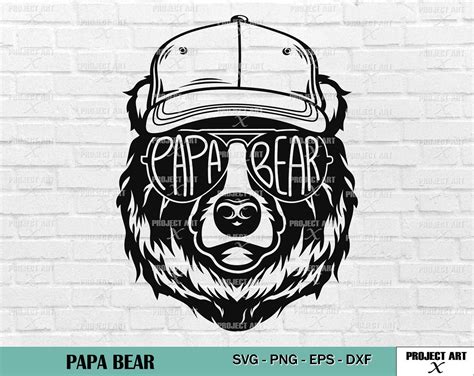 Papa Bear Svg Papa Bear With Sunglasses Daddy Svg Dad To Be Svg Papa Bear Cut File Bear