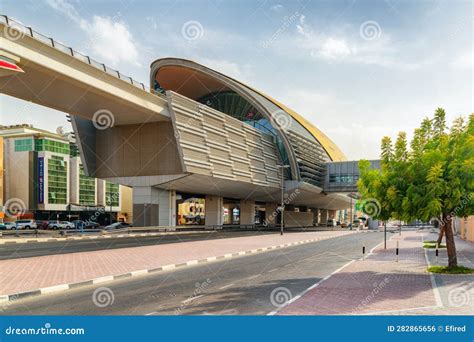 Scenic View Of ADCB Metro Station In Dubai UAE Editorial Photo Image