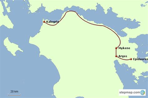 StepMap - Ausflug Argolis - Landkarte für Greece