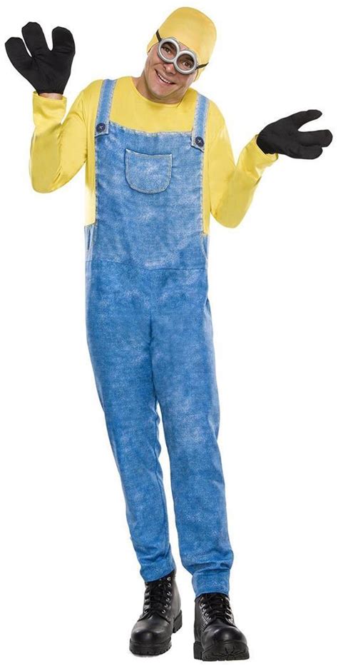 Minion Movie Bob Overalls Adult Costume - PartyBell.com