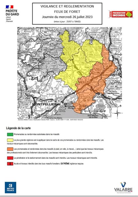 Le Gard Rhodanien En Vigilance Orange Risque Feu De For T Tv Sud