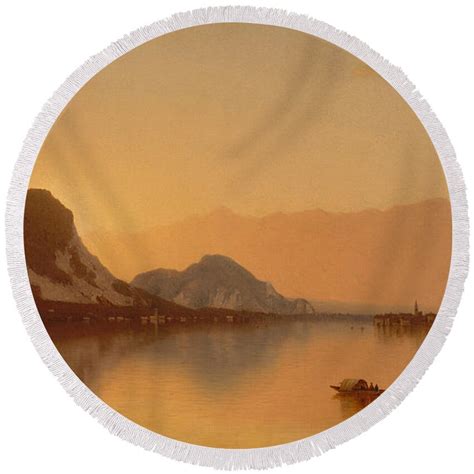 Isola Bella In Lago Maggiore 1871 Round Beach Towel By Sanford