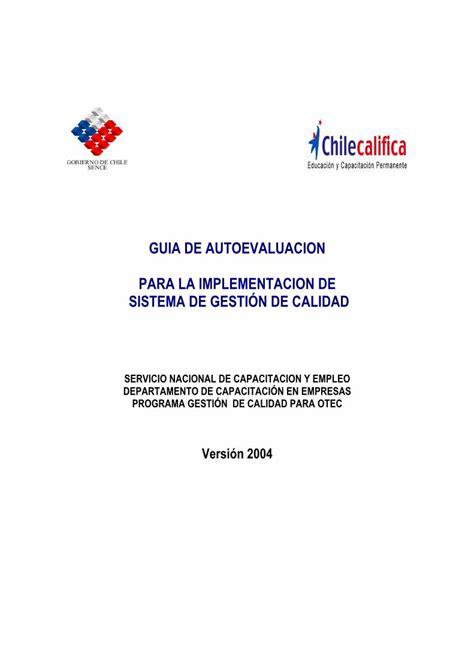 Pdf Gu A De Autoevaluaci N Oficial Empresas Sence Clempresas