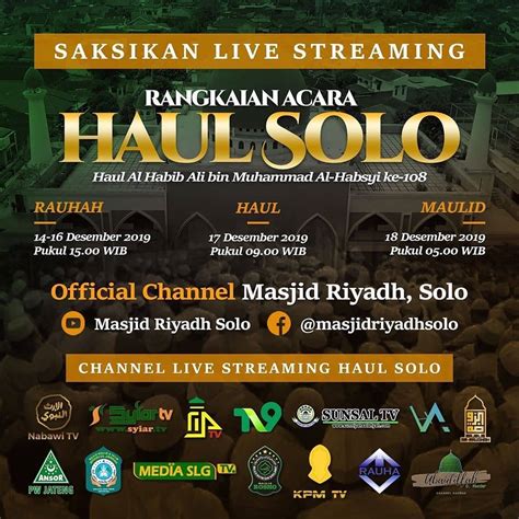 Rangkaian Acara Event Haul Solo Haul Al Habib Ali Bin Muhammad