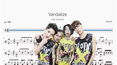 VandalizeONE OK ROCK动态鼓谱 ドラム楽譜 YouTube