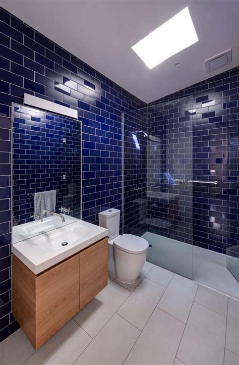 Bathroom Design Idea Mix And Match Glossy And Matte Tiles