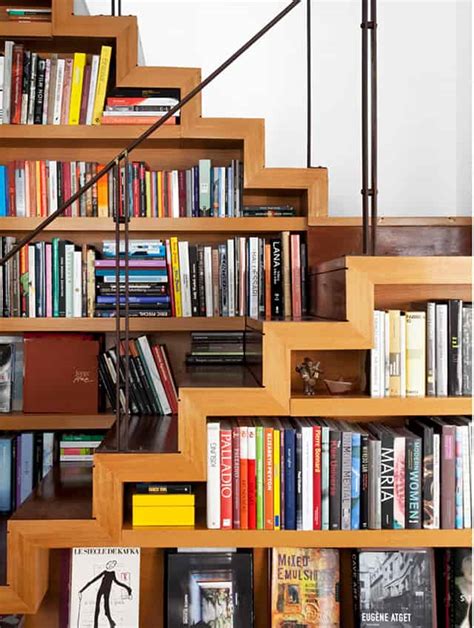 Ways To Turn Stairs Into An Amazing Bookshelf Library Off