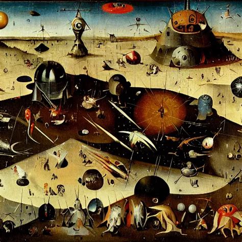 Space Battle By Hieronymus Bosch Stable Diffusion OpenArt