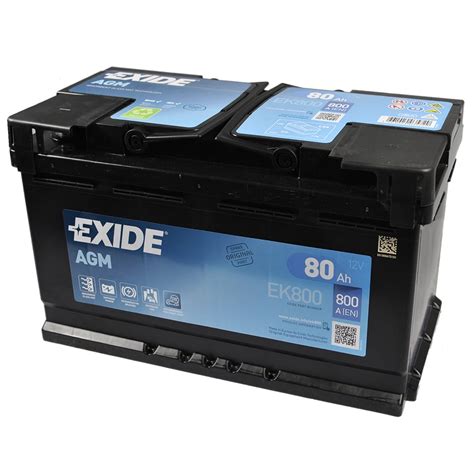 Автомобільний акумулятор EXIDE Start Stop AGM 80Аh 800A R правый