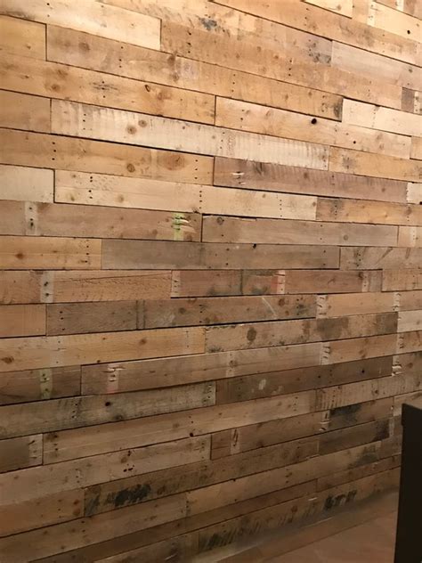 Pallet Wood Powered Accent Wall Pallet Ideas