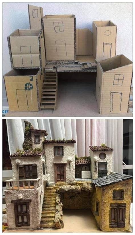 Pin De Moss Cottage En Dollhouses Manualidades Casas De Carton