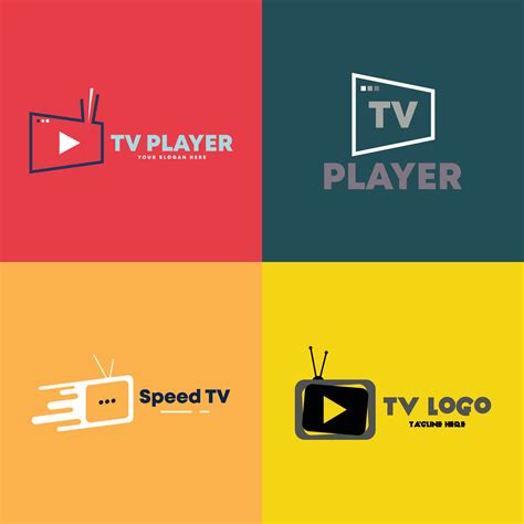 Tv Logo Set Design Template Vector 13093110 Vector Art At Vecteezy