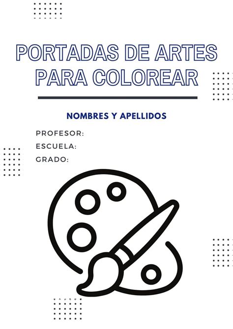 ᐅ Portadas de Artes para Colorear Portadas WORD