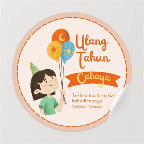 Gratis Contoh Stiker Selamat Ulang Tahun Keren Canva