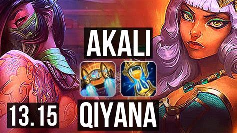 AKALI Vs QIYANA MID 70 Winrate 14 2 3 Legendary KR Grandmaster