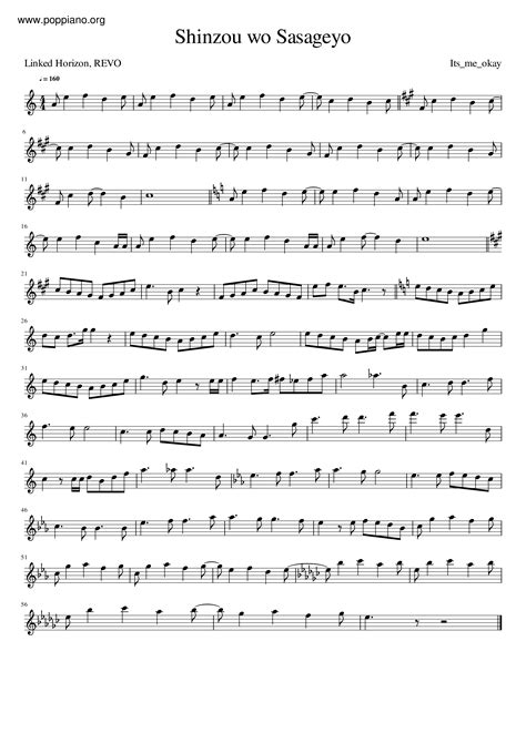 Attack On Titan Shinzou Wo Sasageyo Sheet Music Pdf Free Score