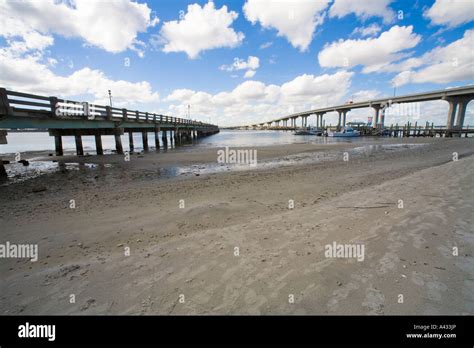 The Fishing Pier And Bridge Over The Intracoastal Waterway Vilano