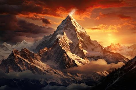 Premium Ai Image Majestic Mountains Peaks Of Grandeur