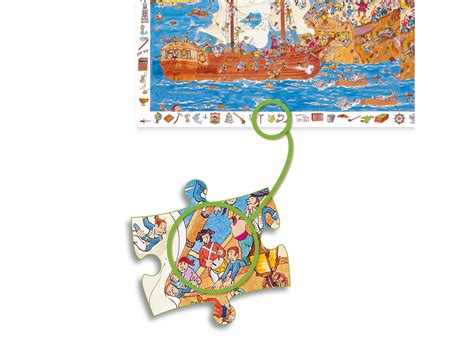 Djeco Puzzles Observation Les Pirates Pcs