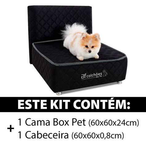 Cama Box Pet Cabeceira Cachorro E Gato Caminha Pet Bf Colch Es