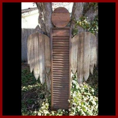 Dollar Store Crafter Turn A Wooden Shutter Into A Garden Angel Diy