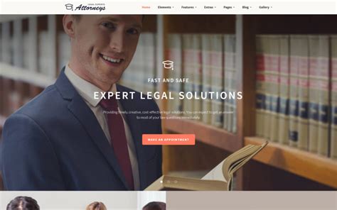 Mod Le De Site Web R Actif Pour Cabinet D Avocats