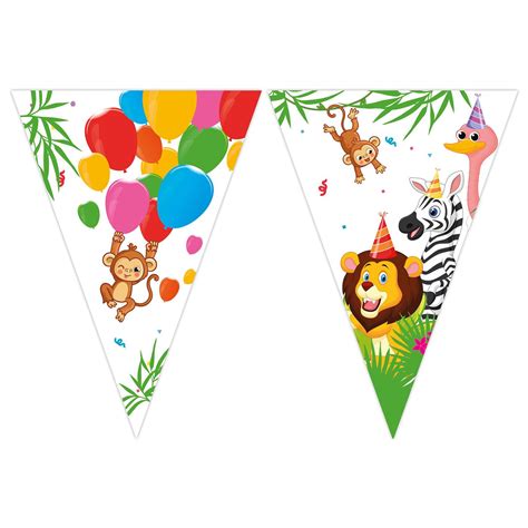 Buy Jungle Balloons Party Tableware And Decorations Bundle 16 Guests