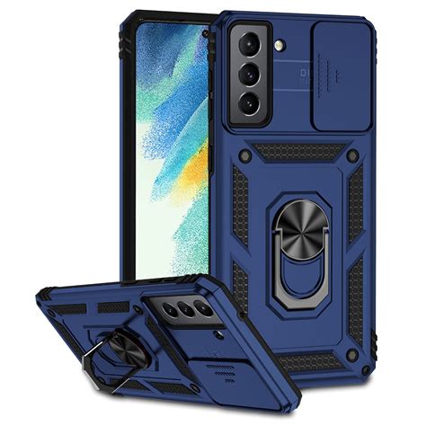 For Samsung Galaxy S Fe G Sliding Camshield Holder Phone Case Blue