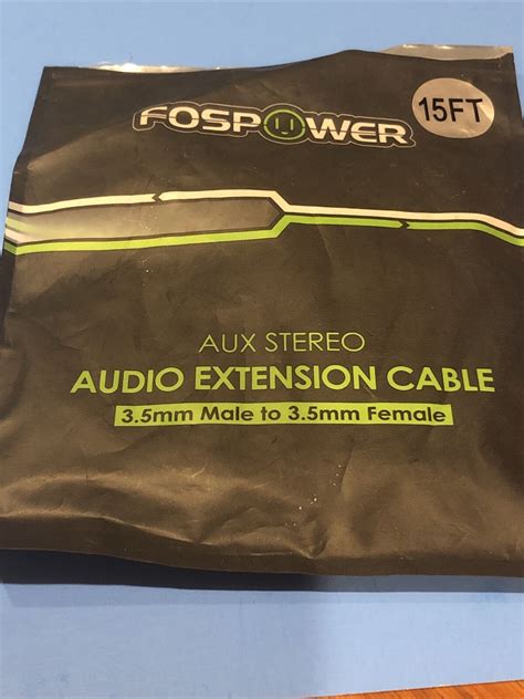 FosPower 15 Feet 3 5mm Male To Female 15 Feet 4 5 Meters 15 Feet