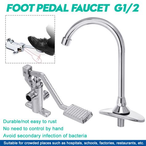 Faucet With Foot Pedal Accessories Valve Bathroom Basin Faucet Set