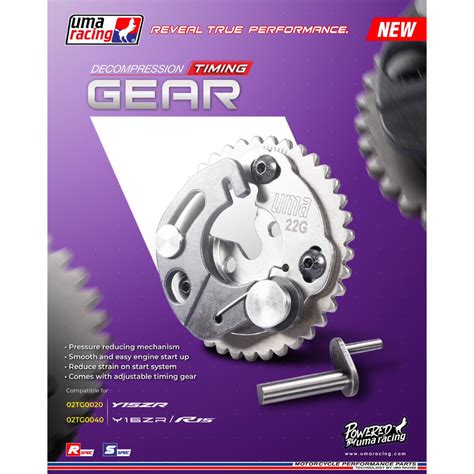 UMA RACING 100 ORIGINAL ADJUSTABLE TIMING GEAR DECOMPIN CNC Y15ZR